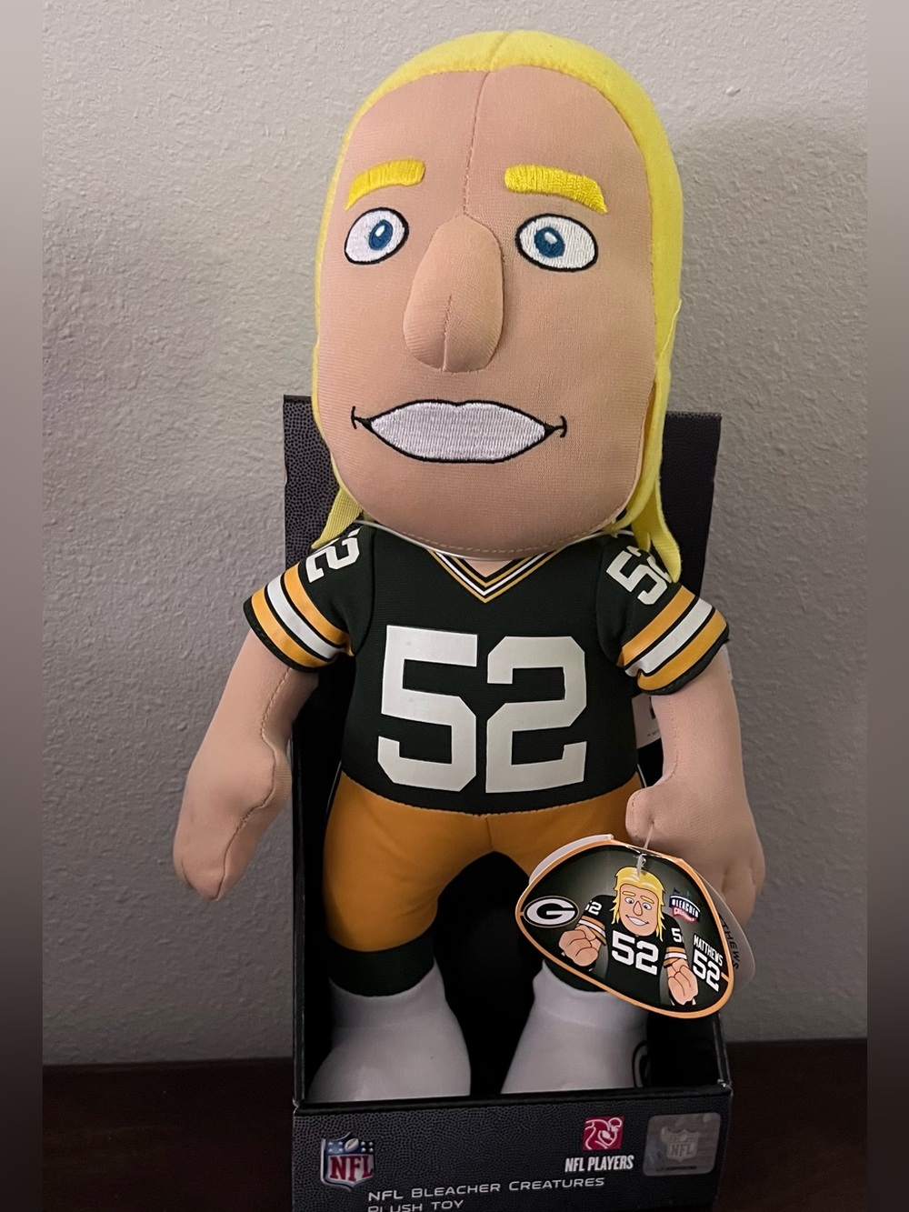 NIB, NFL Bleacher Creatures Plush Clay Matthews #52.
